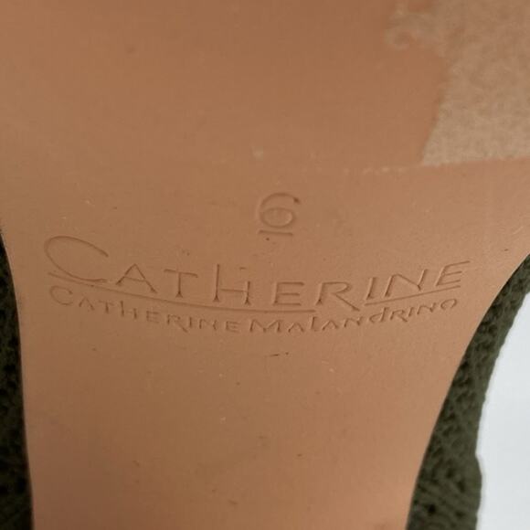 Catherine Catherine Malandrino Womens Green Knit Slip On Peep Toe Sock Boot 6 - Picture 7 of 10